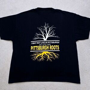 Pittsburgh Roots Men's Size XXL Graphic T Shirt Tree Roots Design